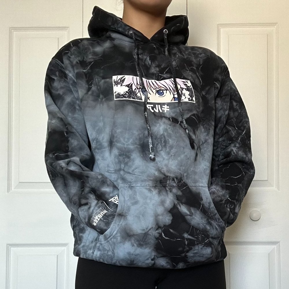 Hypland x Hunter x Hunter Killua Eye Black Tie Dye Hoodie
